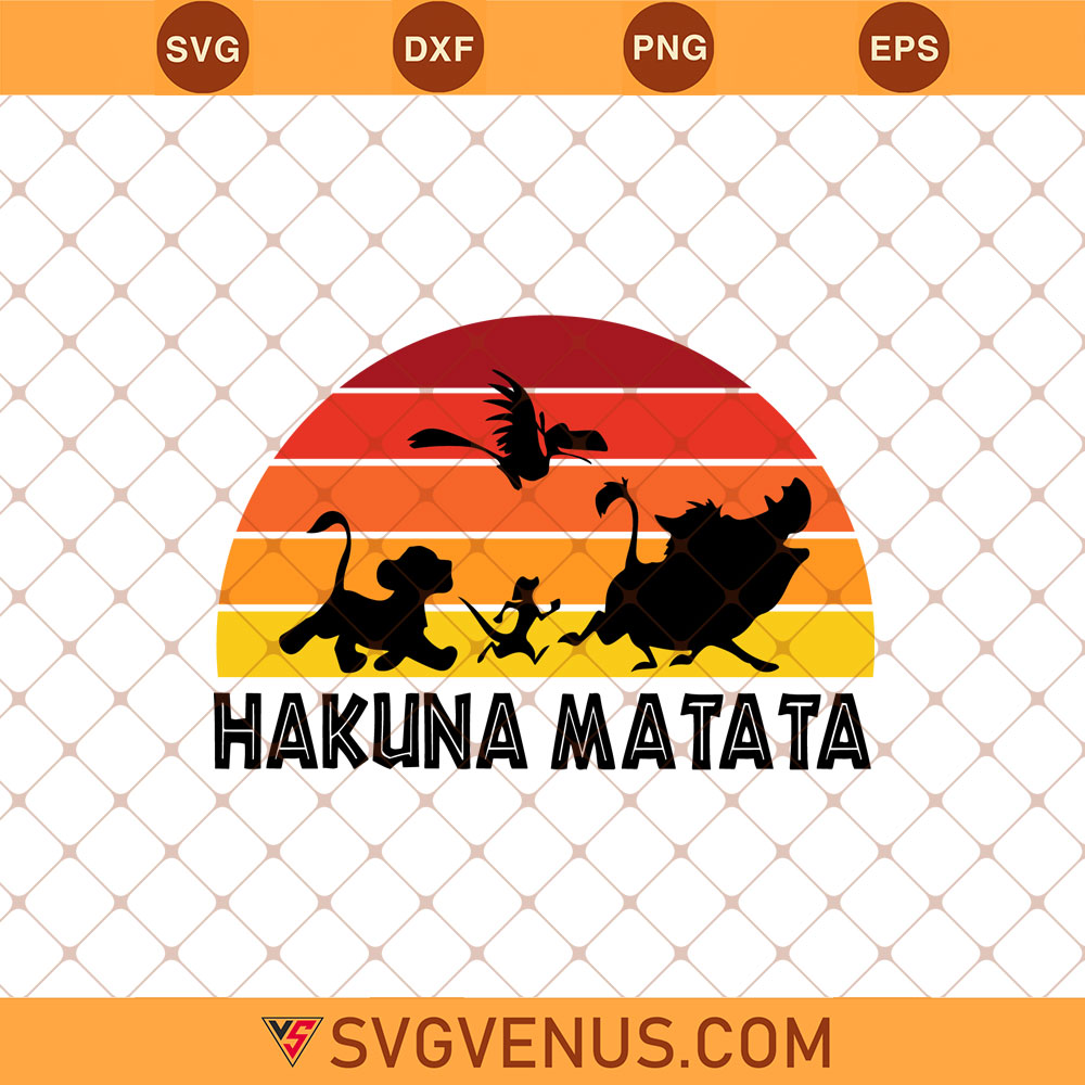 Hakuna Matata SVG, Simba Timon And Pumbaa SVG, Disney Animal SVG