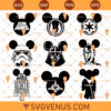 Star Wars Mickey Mouse Svg Bundle, Darth Vader Mickey Svg, Star Wars Disney Svg Bundle, Stormtrooper R2d2 Mickey Ears Svg